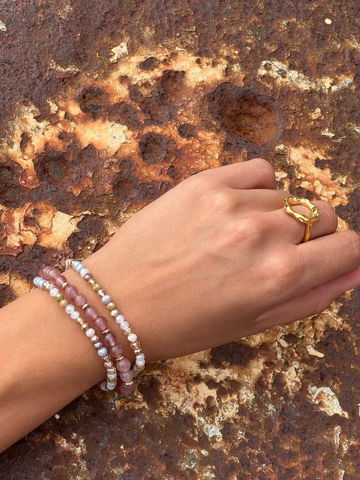 Armband Luna Vintage Rose – Set mit 3 Stück