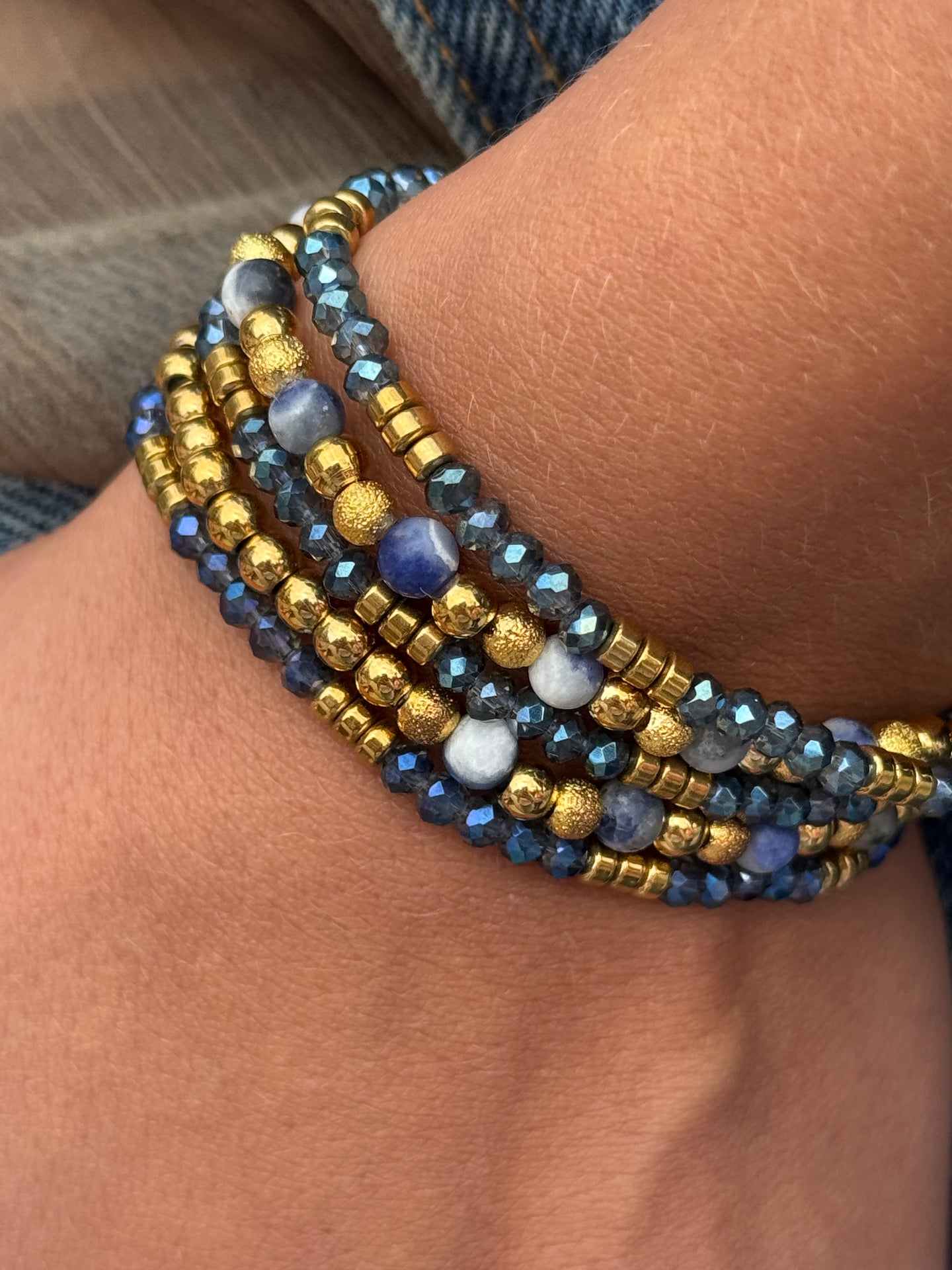 Armband Ofelia Navy – Set mit 5 Armbändern