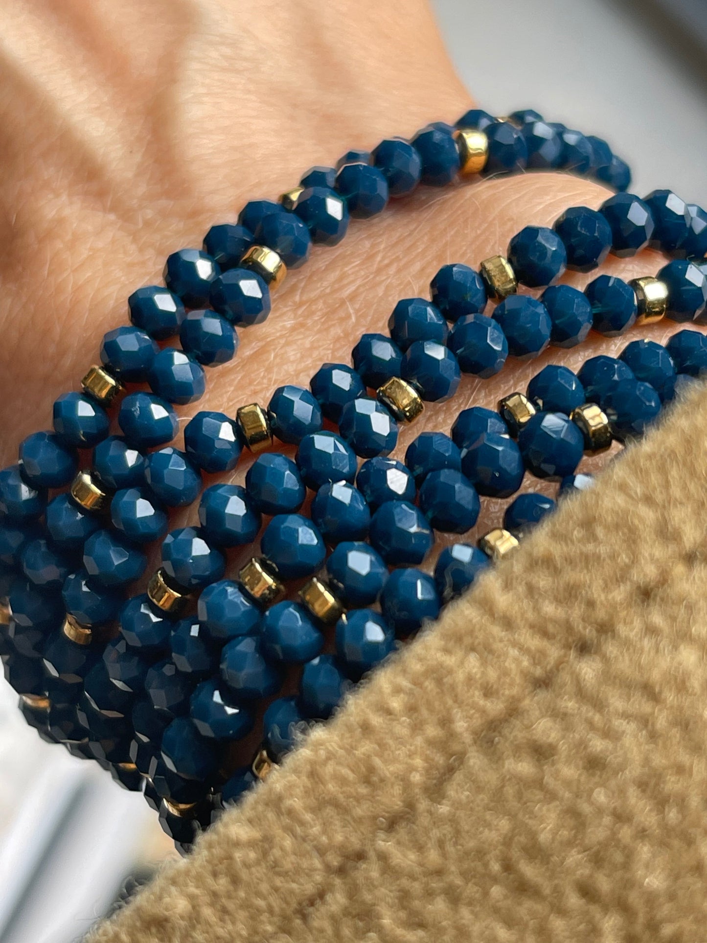 Armband Merle Meerblau - Set mit 3 Stück