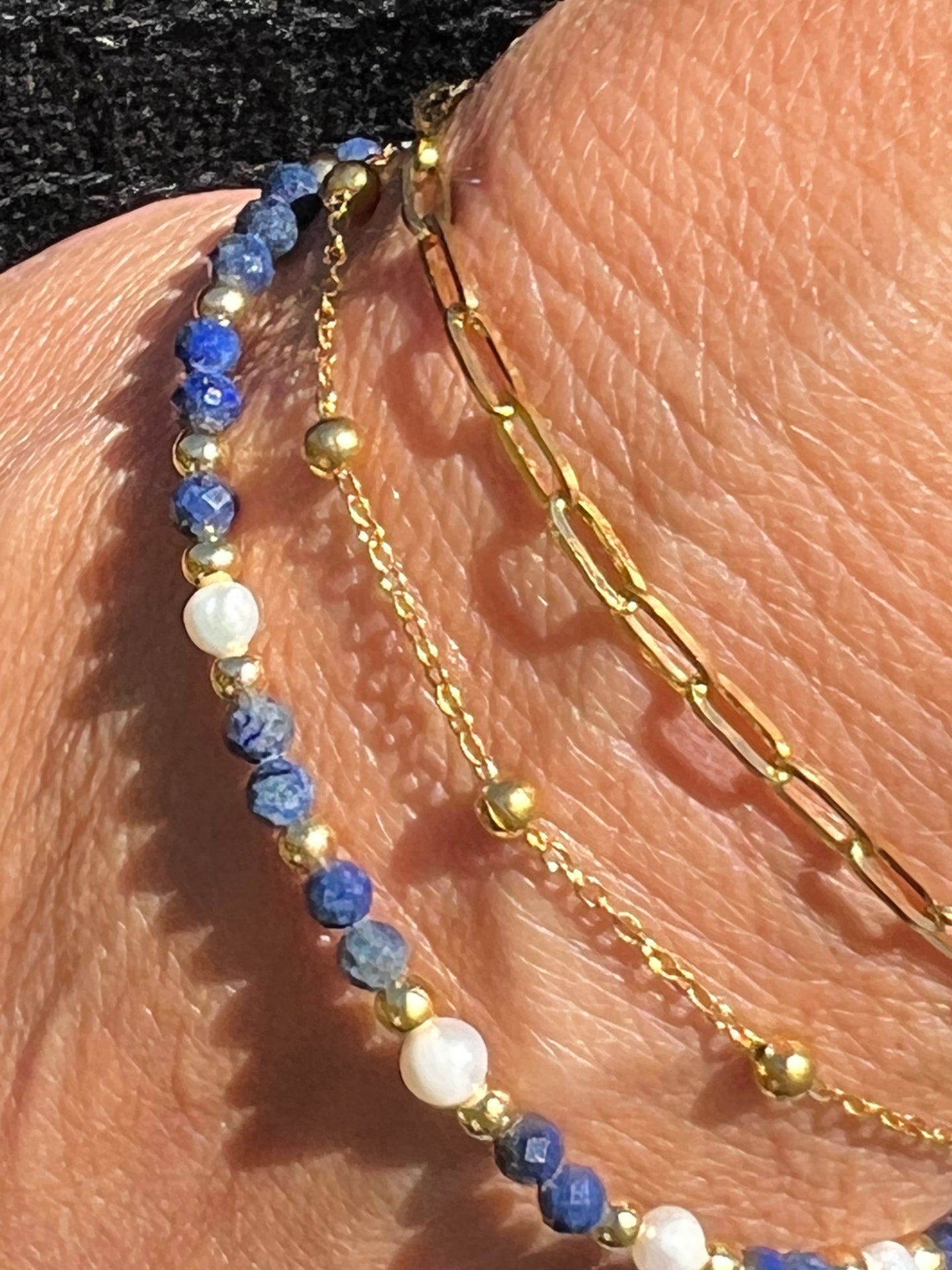 Armband-Set Lilja mit 3 Stk. - Echte Süßwasserperlen