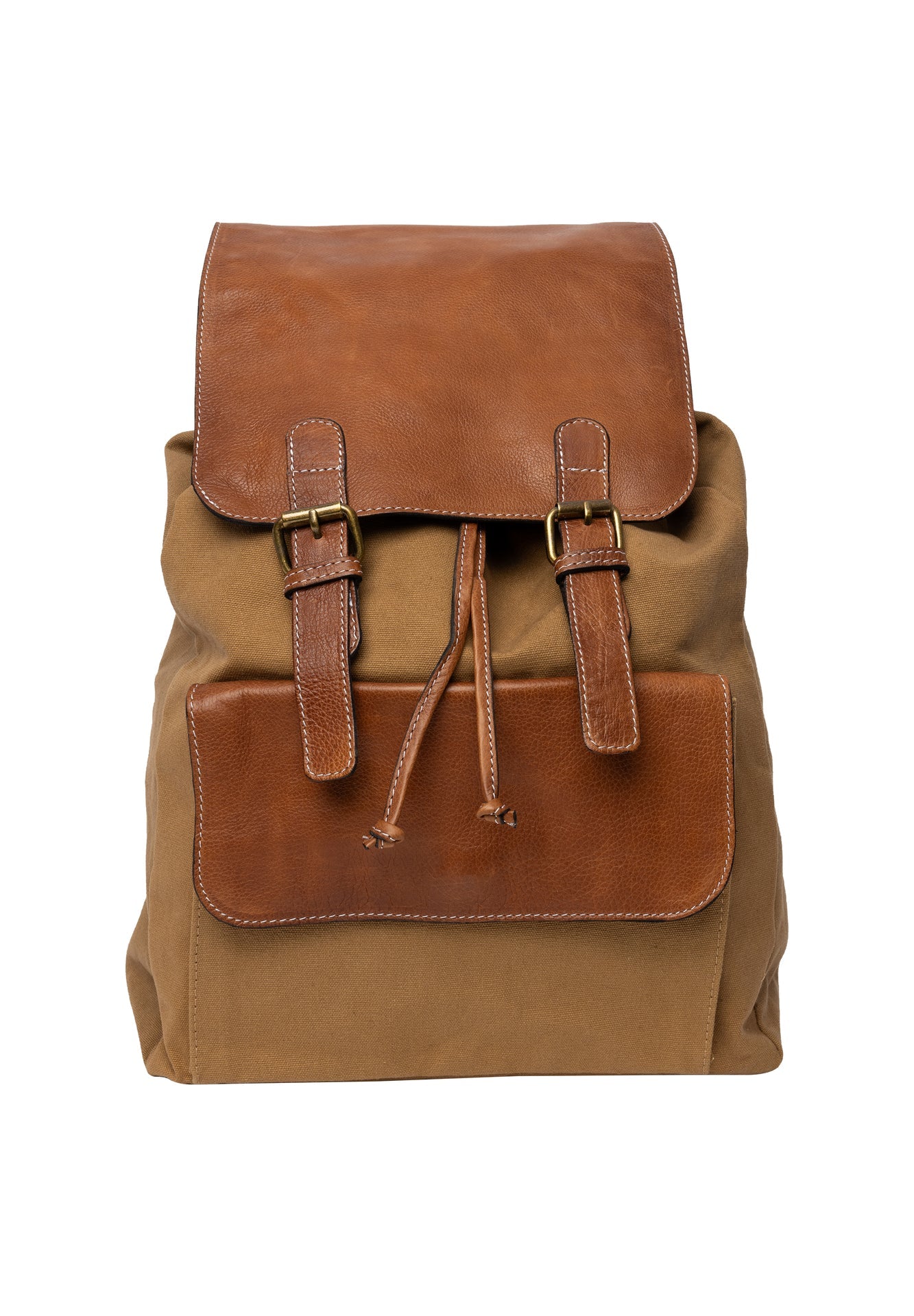 Rucksack aus Canvas und Leder