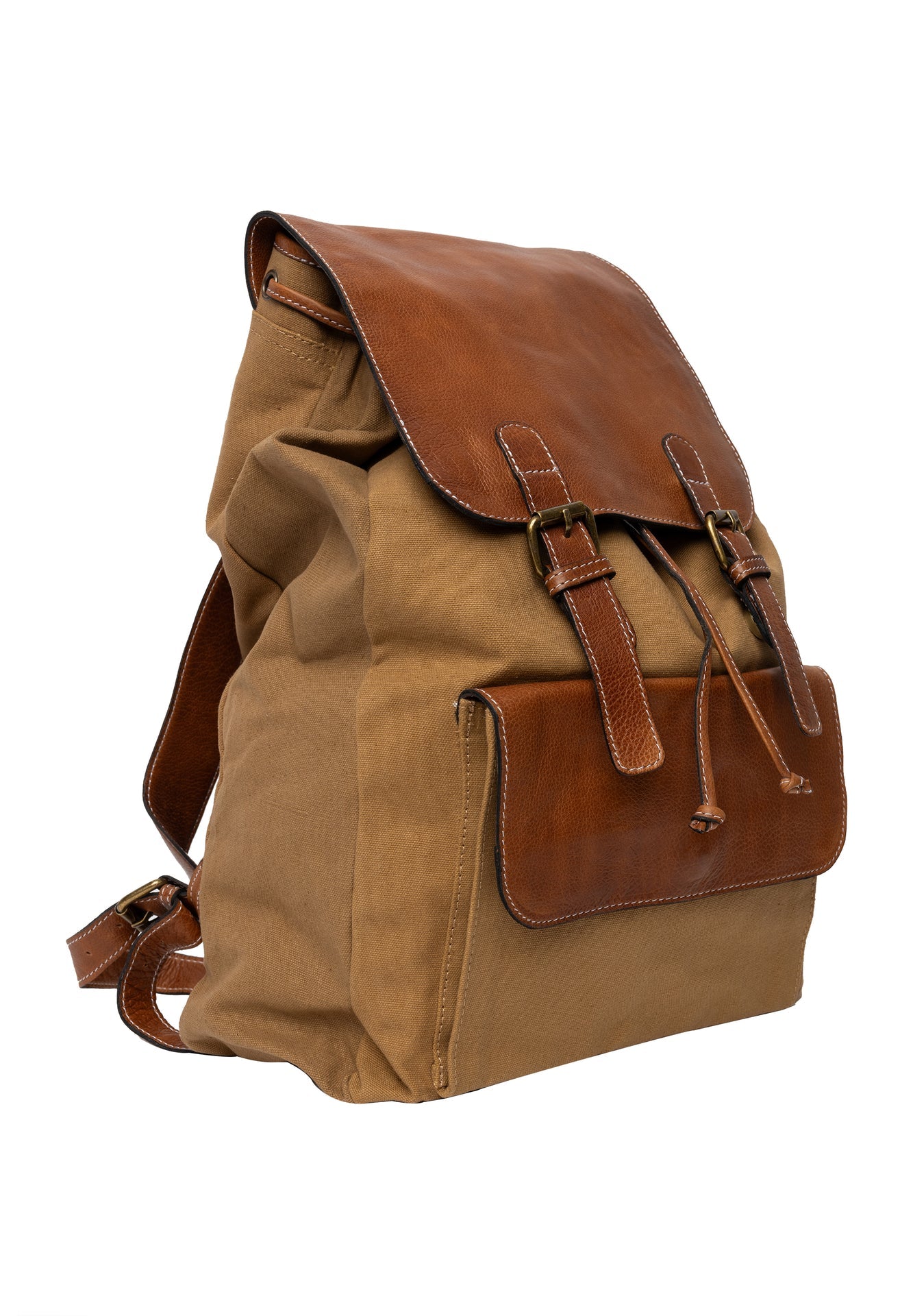 Rucksack aus Canvas und Leder
