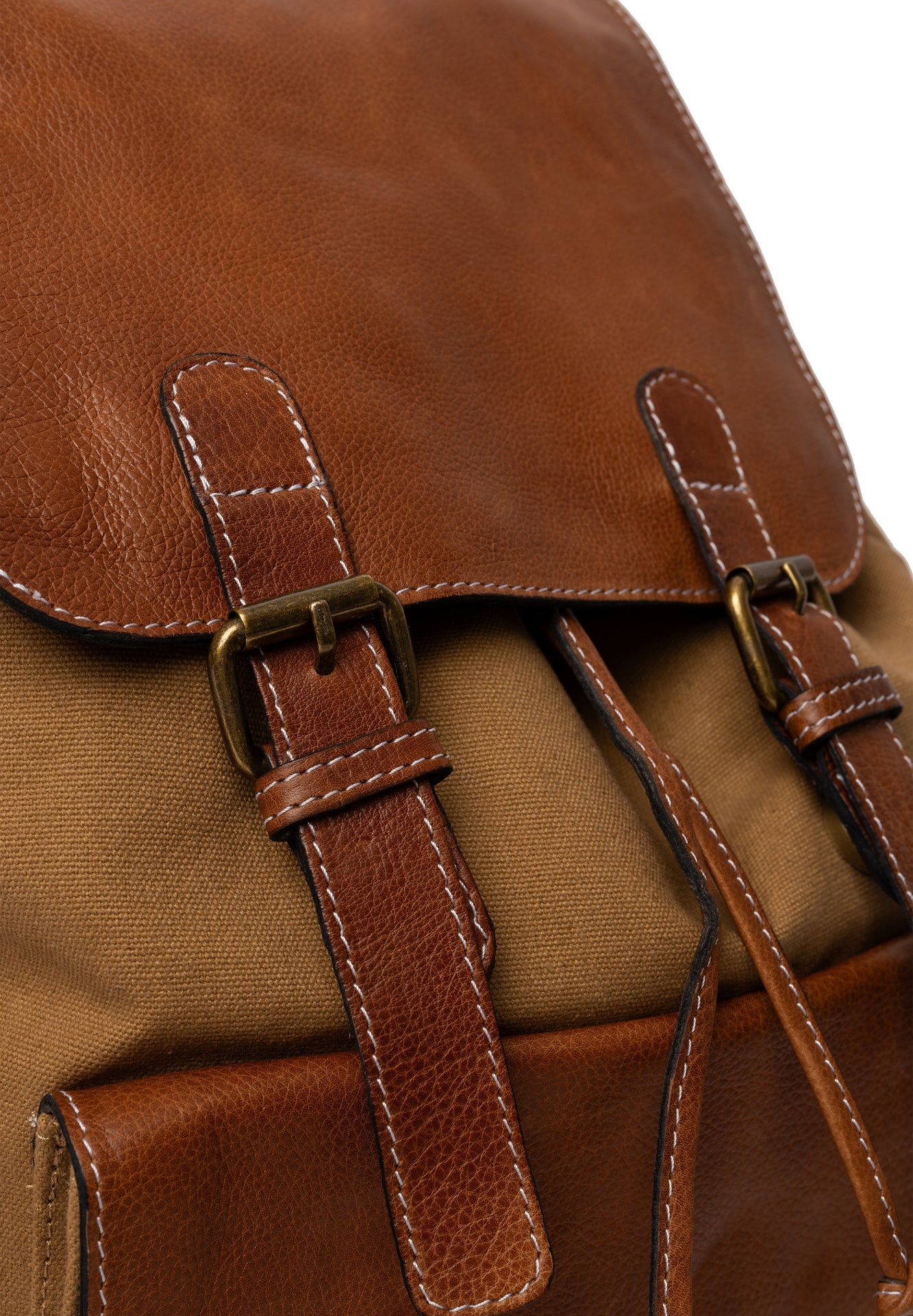 Rucksack aus Canvas und Leder