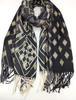 Schal diamond printed black