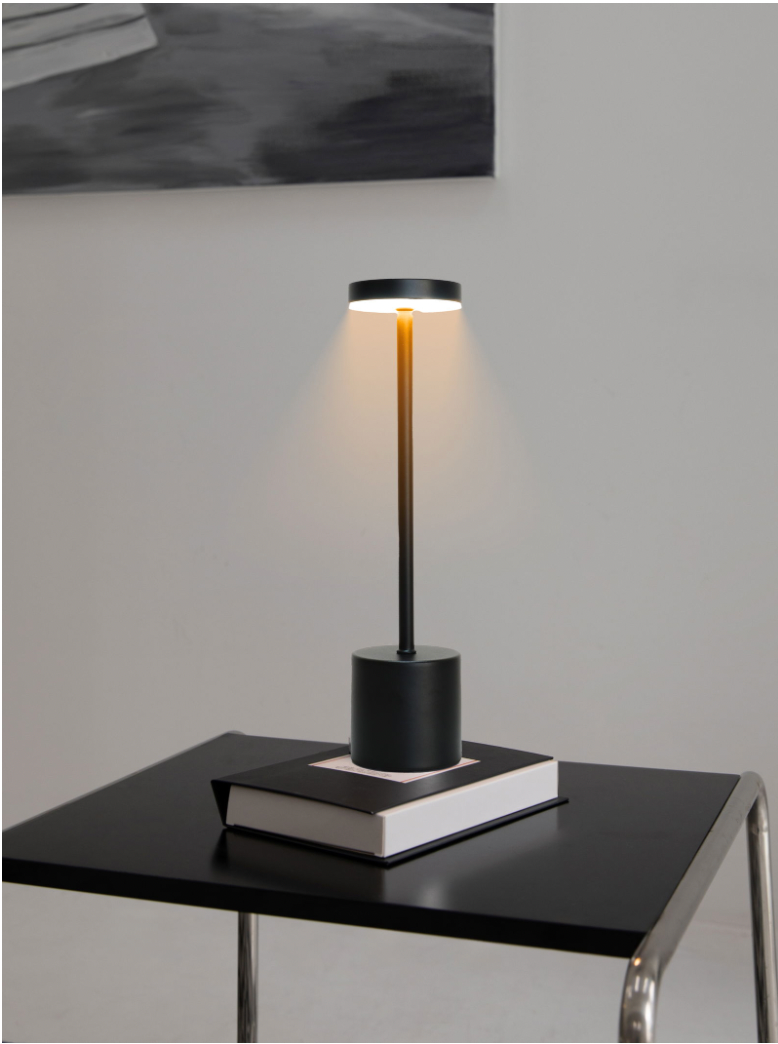 Touch-Tischlampe in Schwarz