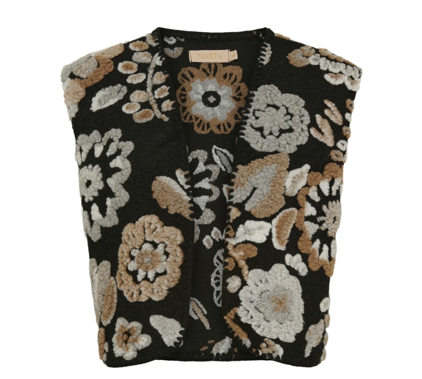 Weste Beige Flower