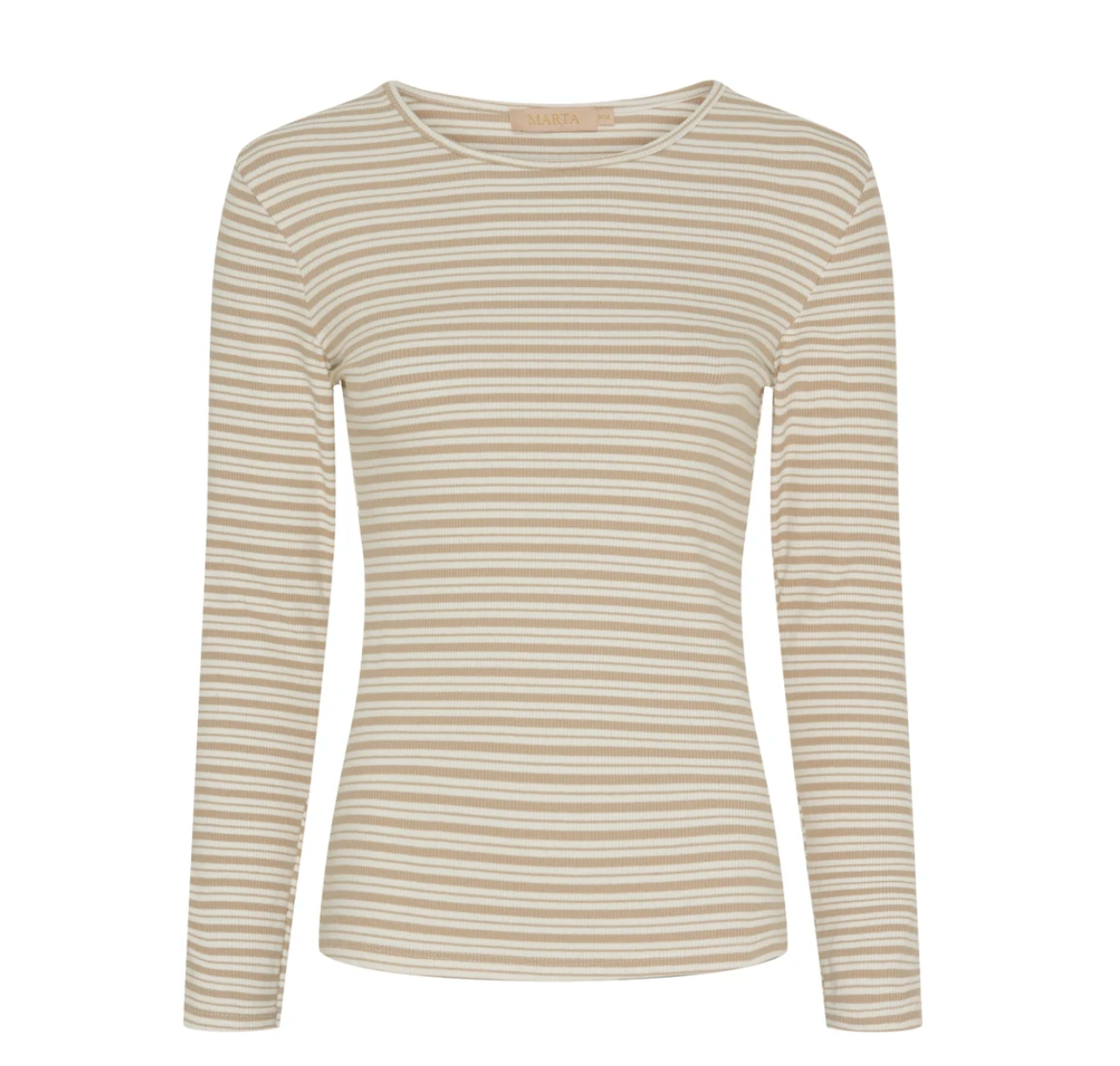 Bluse Christel strib - Beige / Cream