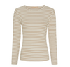 Bluse Christel strib - Beige / Cream