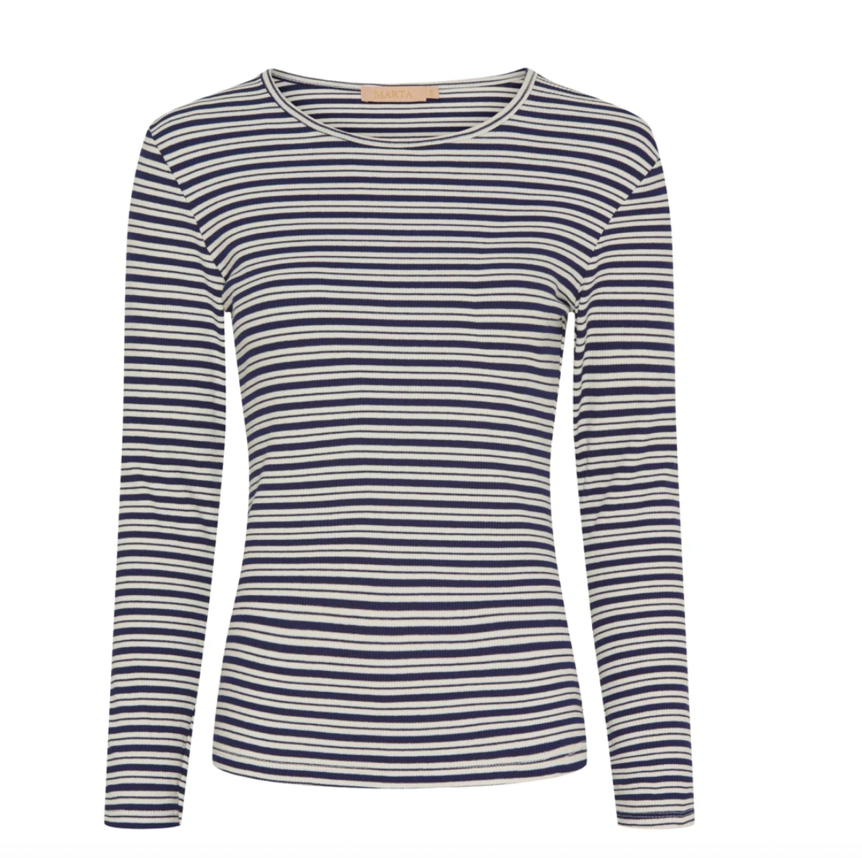 Bluse Christel gestreift - Navy / Creme