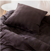 Bambus-Satin-Bettwäsche, braun, 140x200 - 63x60