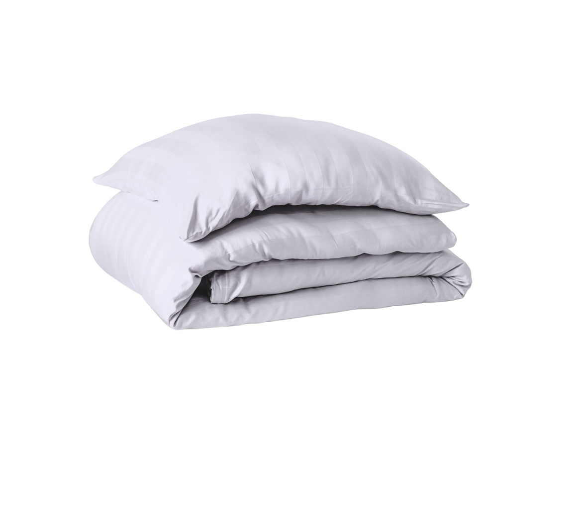 Bambus-Satin-Bettwäsche, Weiß, 140x200 - 63x60