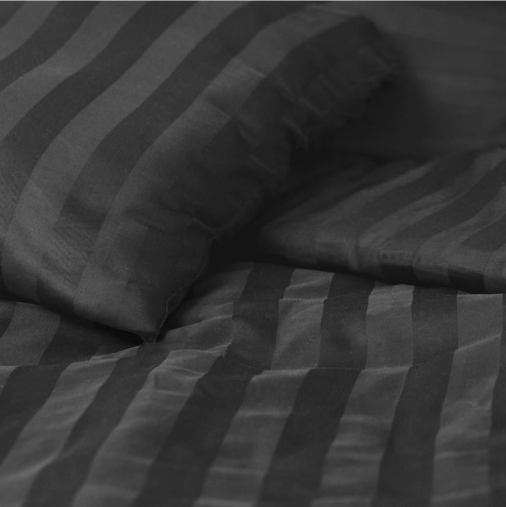 Bambus-Satin-Bettwäsche, koksgrau, 140x220 - 63x60