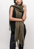 Flauschiger Schal Khaki