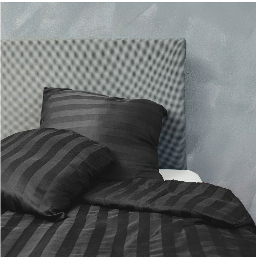 Bambus-Satin-Bettwäsche, koksgrau, 140x200 - 63x60