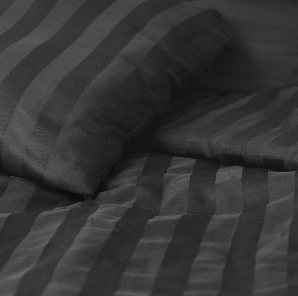 Bambus-Satin-Bettwäsche, koksgrau, 140x200 - 63x60