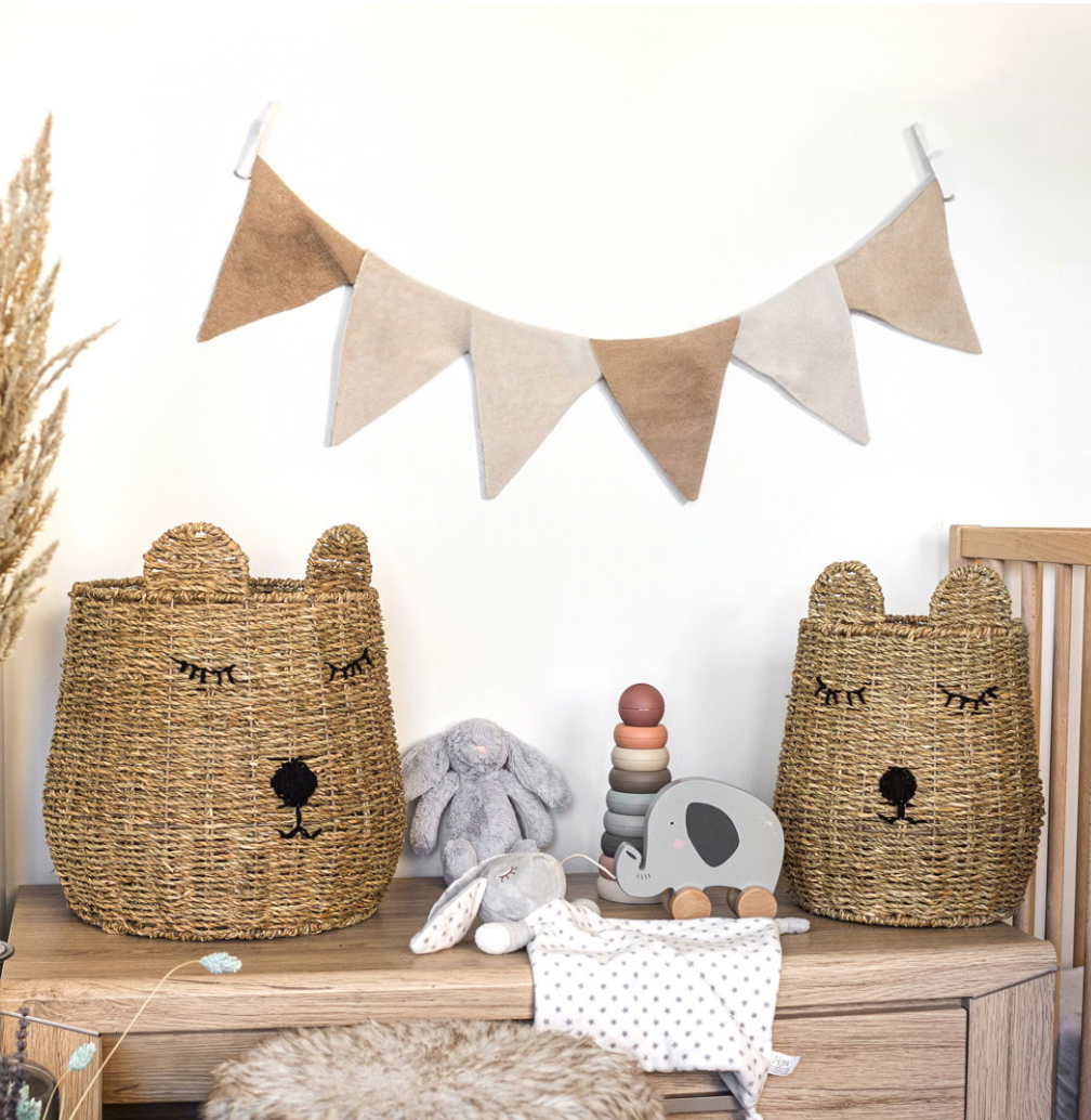 Set mit 2 Teddy-Körben