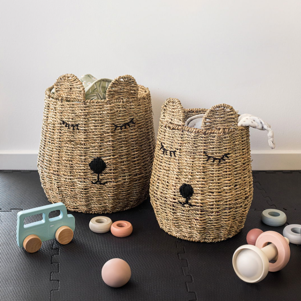 Set mit 2 Teddy-Körben