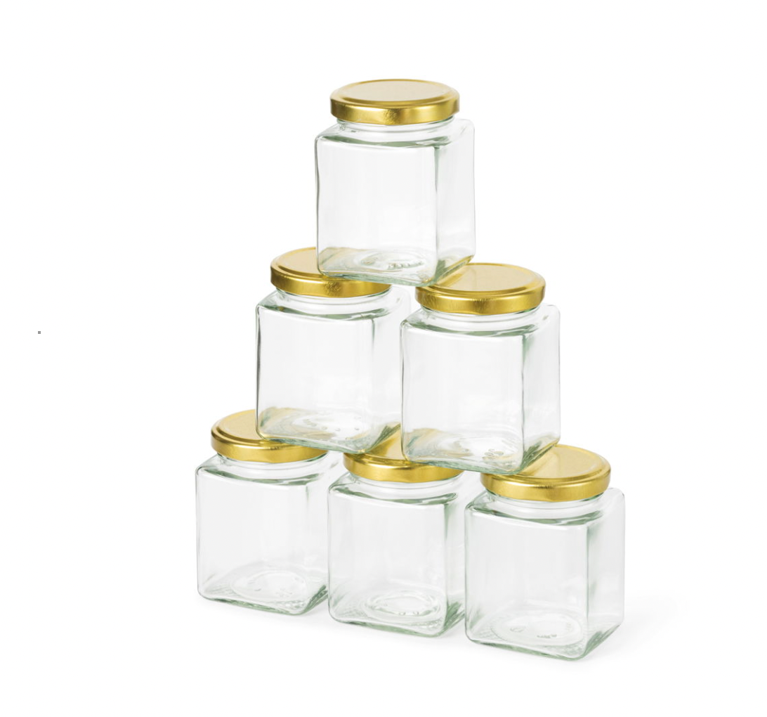 Gewürzgläser mit Metalldeckel - 6er-Pack