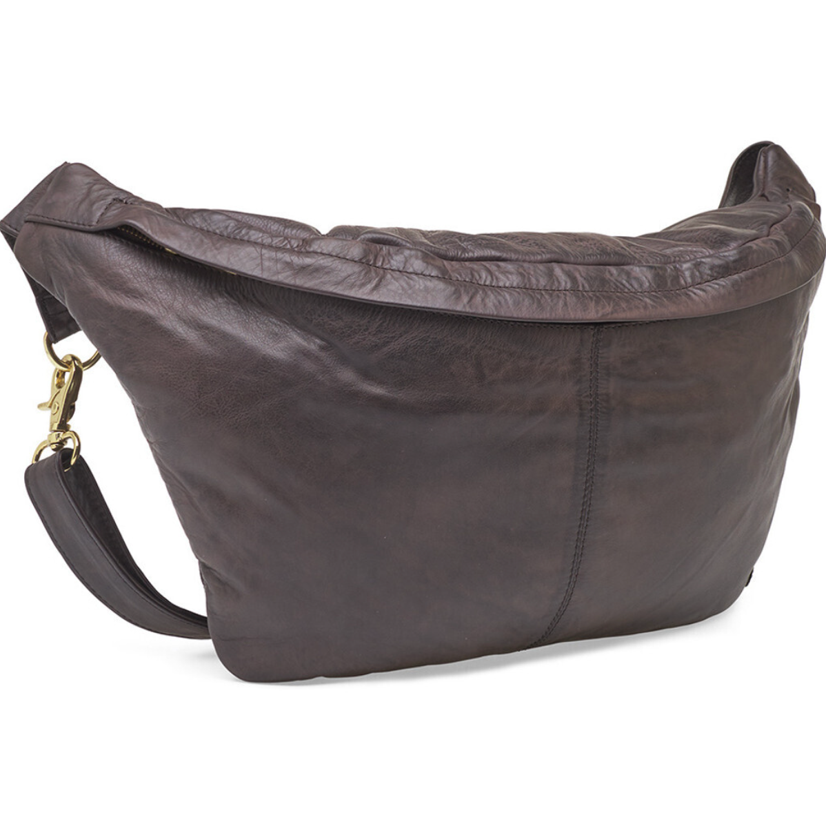 Cool Buffy XL Bauchtasche aus butterweichem Leder - Braun