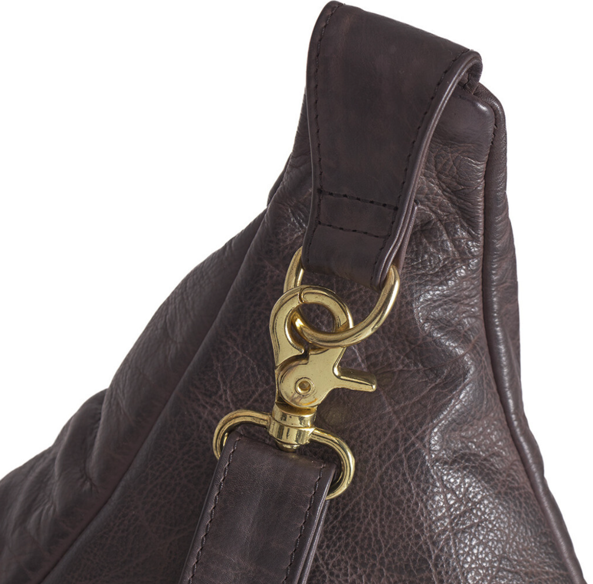 Cool Buffy XL Bauchtasche aus butterweichem Leder - Braun