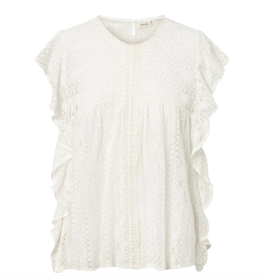 Spitzenbluse Nelly - White