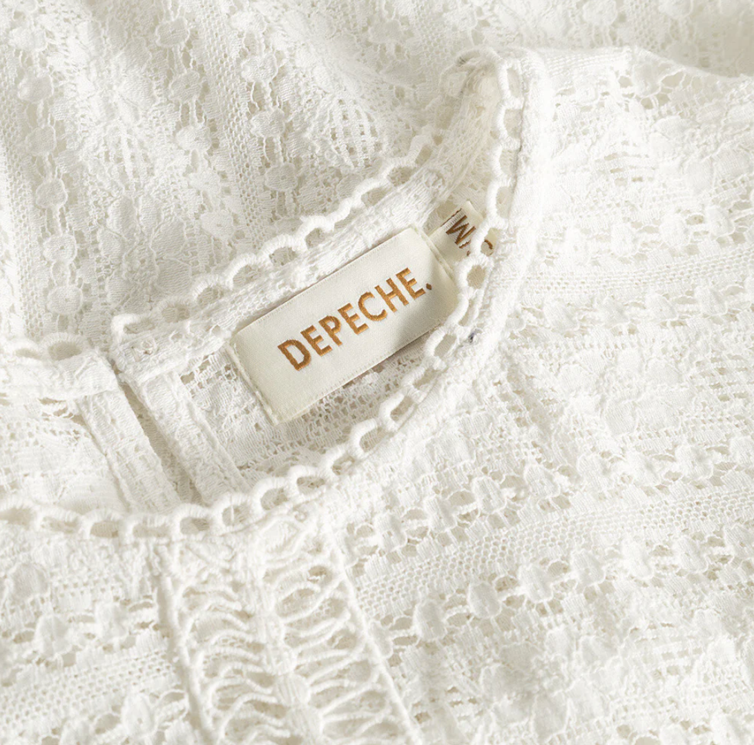 Spitzenbluse Nelly - White