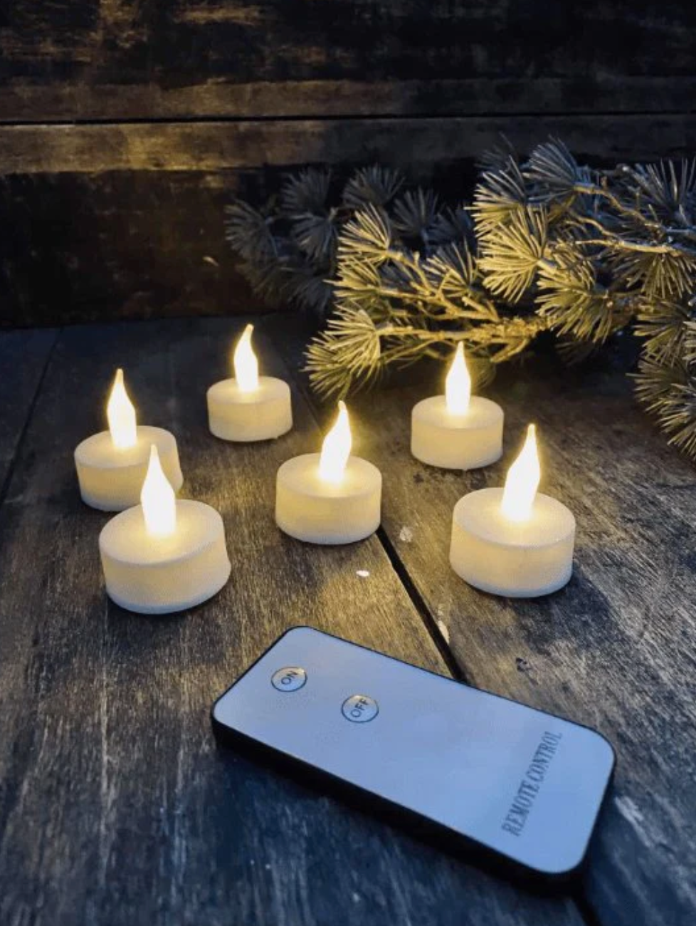 LED-Teelichter mit Fernbedienung - 8 Stk.
