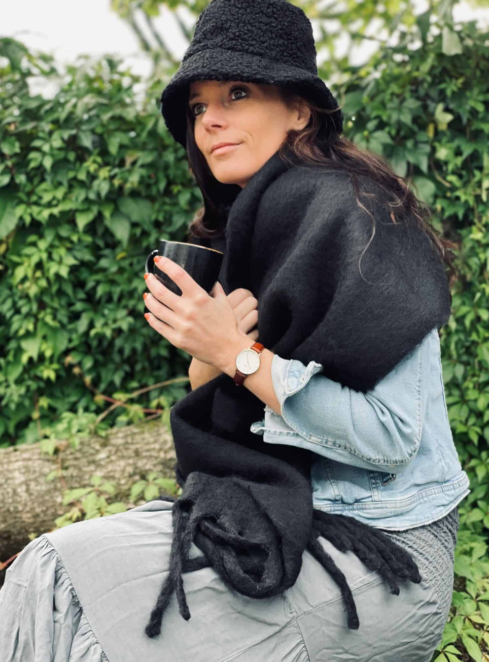 Schal Nora Black klein