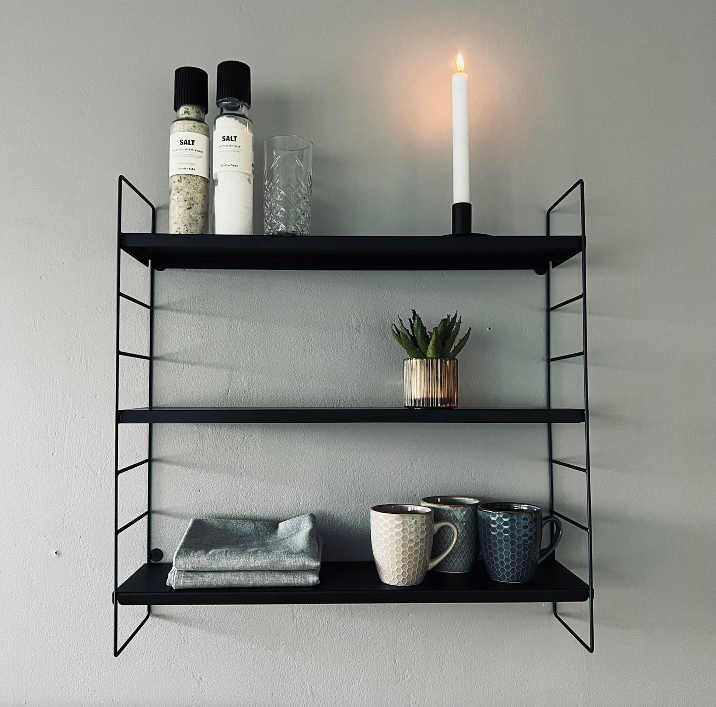 Regal KITCHEN - schwarzes Metall