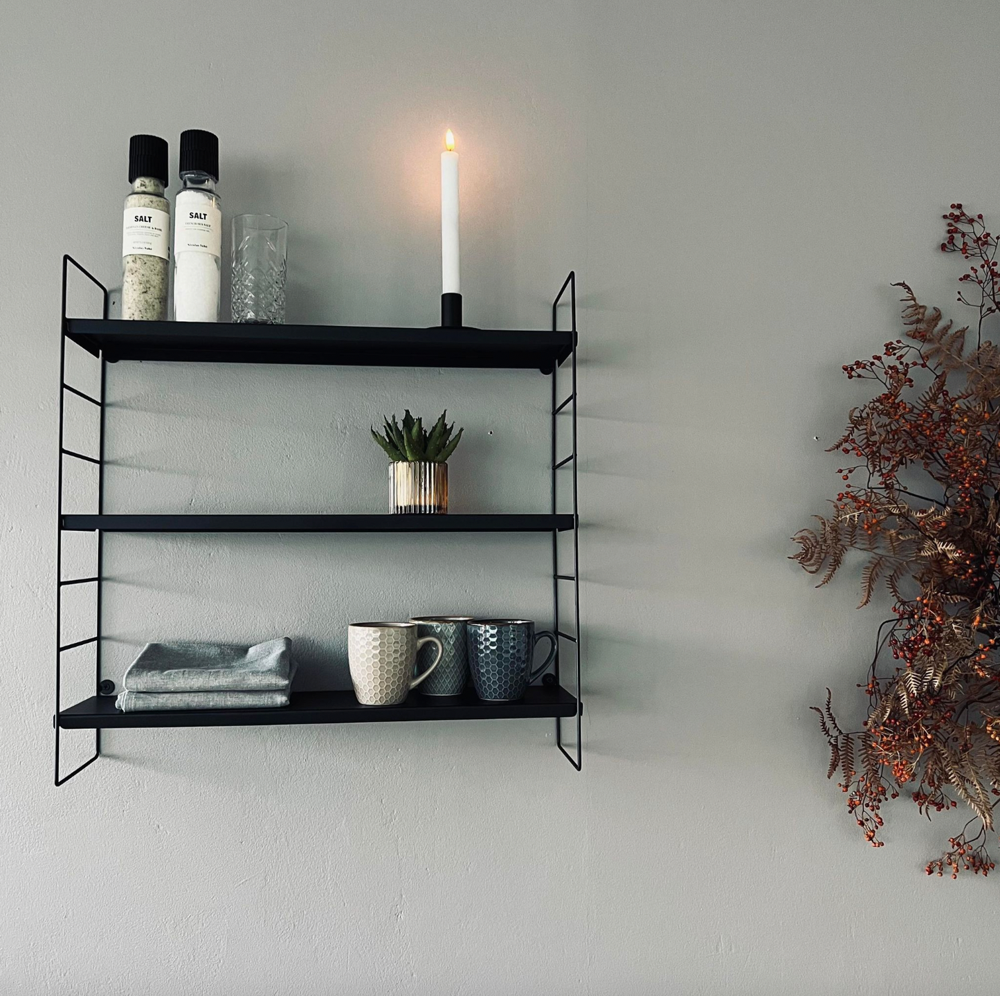 Regal KITCHEN - schwarzes Metall