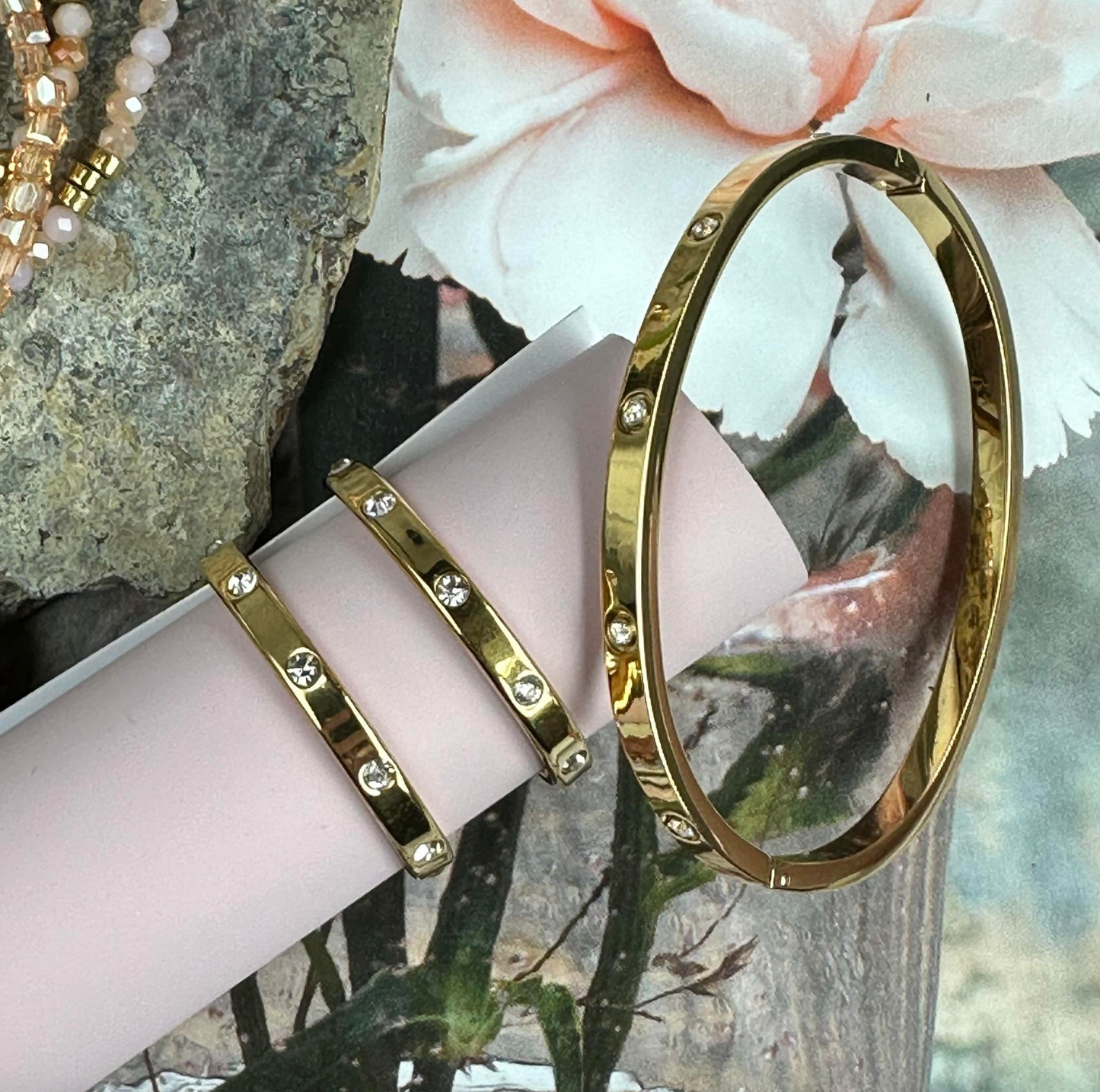 Mindy Set mit Armband und Ohrringen - vergoldet