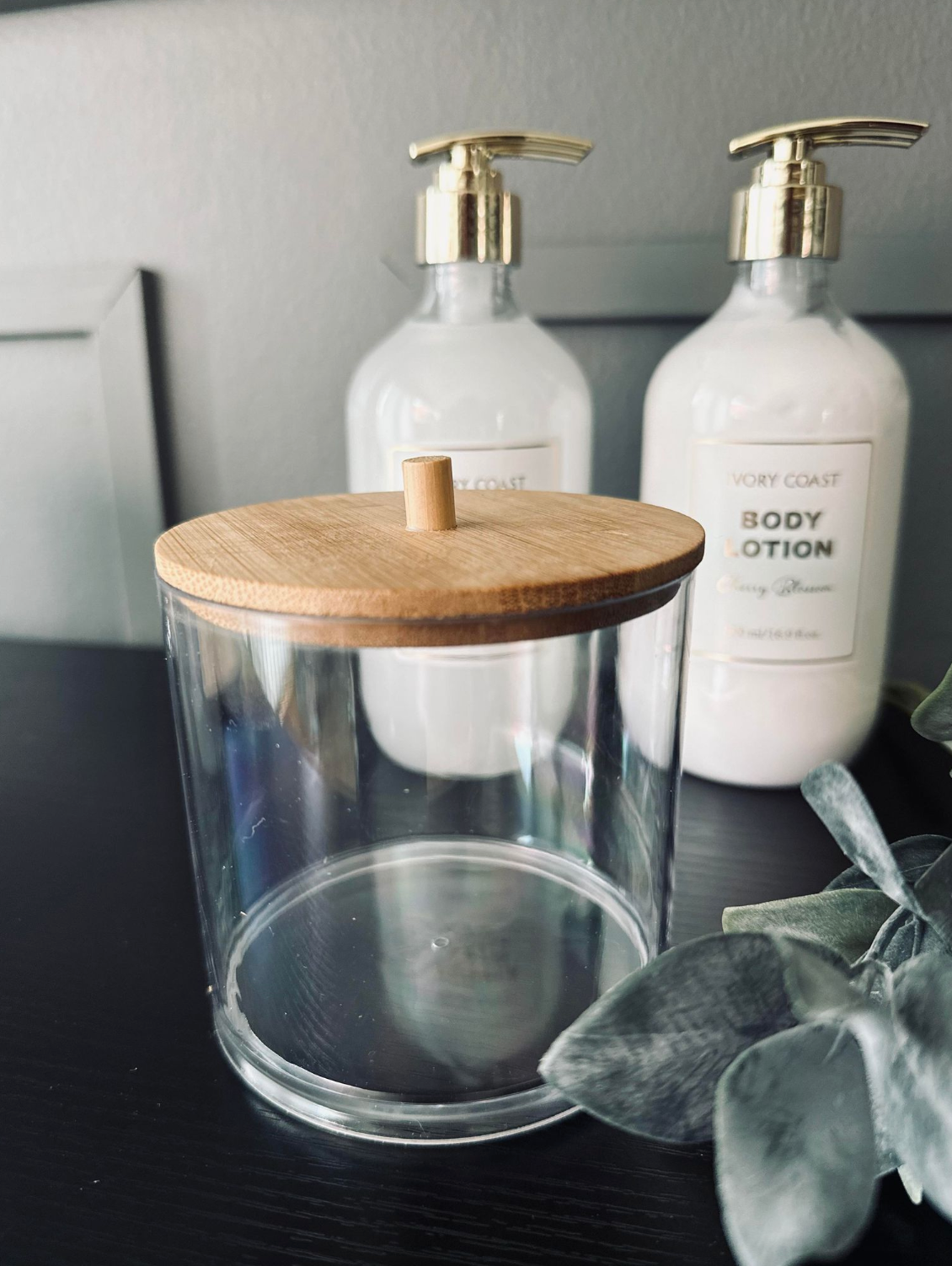 Make-up-Organizer – Acryl mit Bambusdeckel