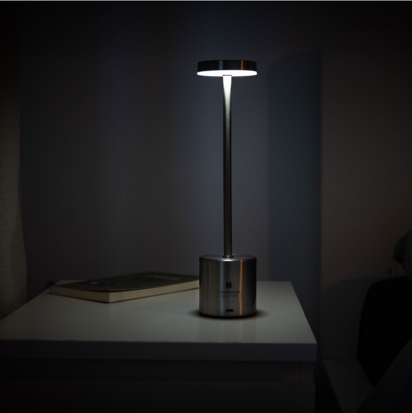 Touch-Tischlampe in Silber