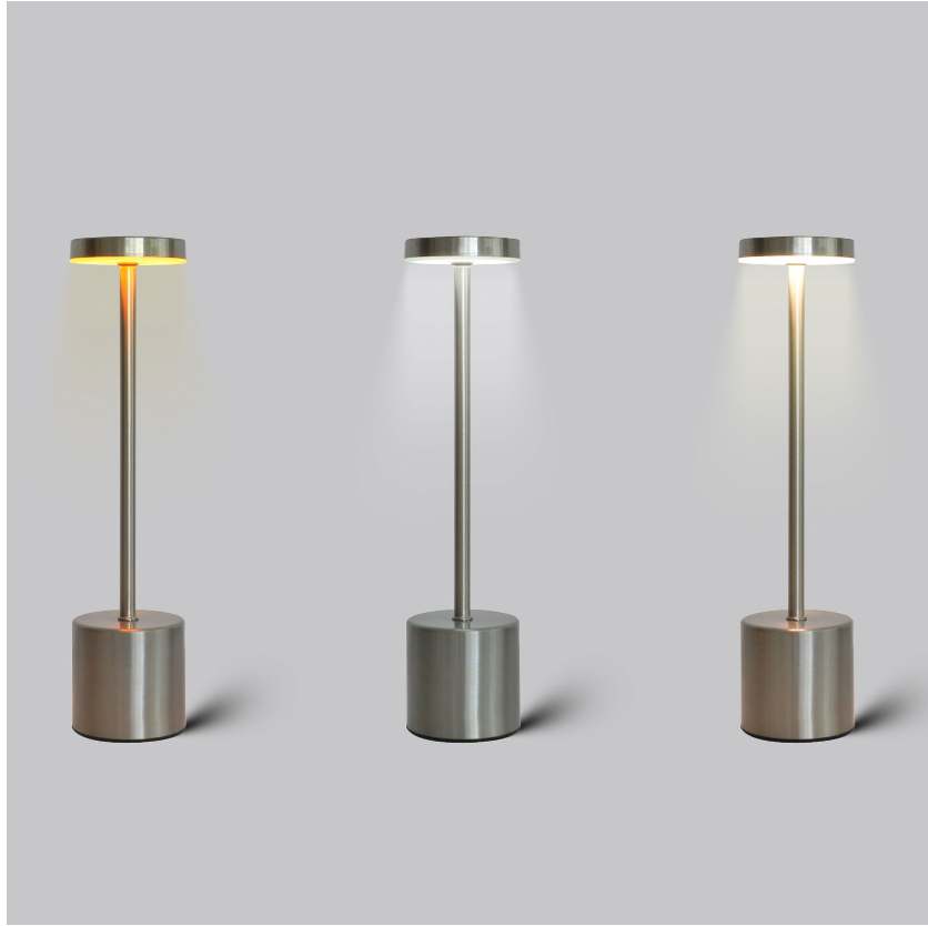 Touch-Tischlampe in Silber