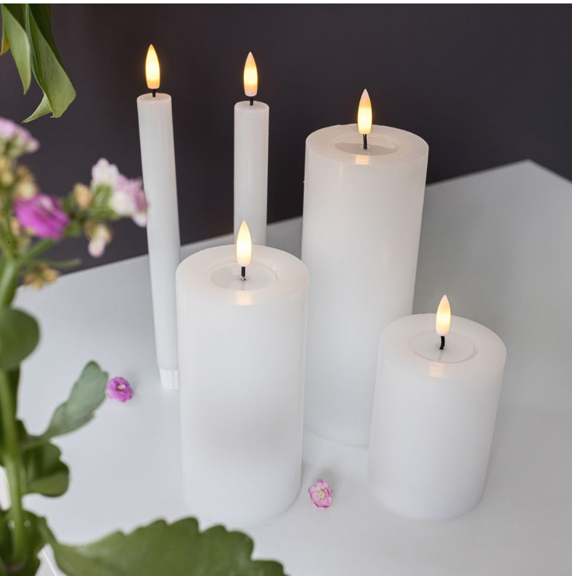 LED-Lichtpaket glatt - 5er-Pack Weiß