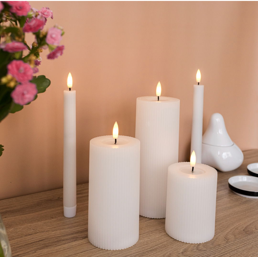 LED-Lichtpaket gerillt - 5er-Pack weiß