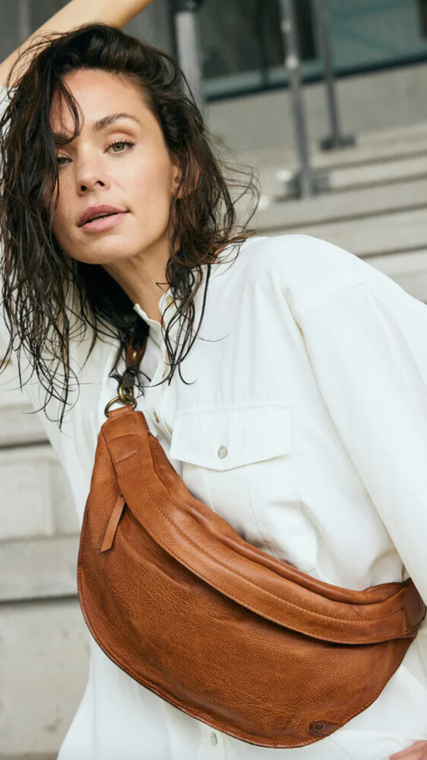 Gürteltasche Vintage Cognac