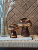 Mushroom mit Rillen 20cm - Braun