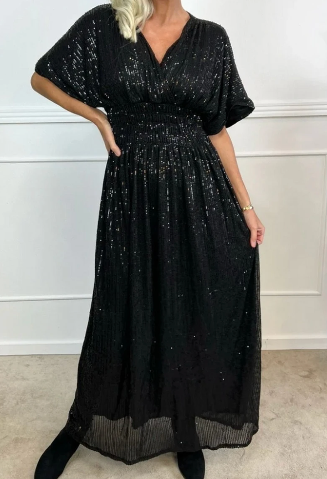 Kjole Glitter Black