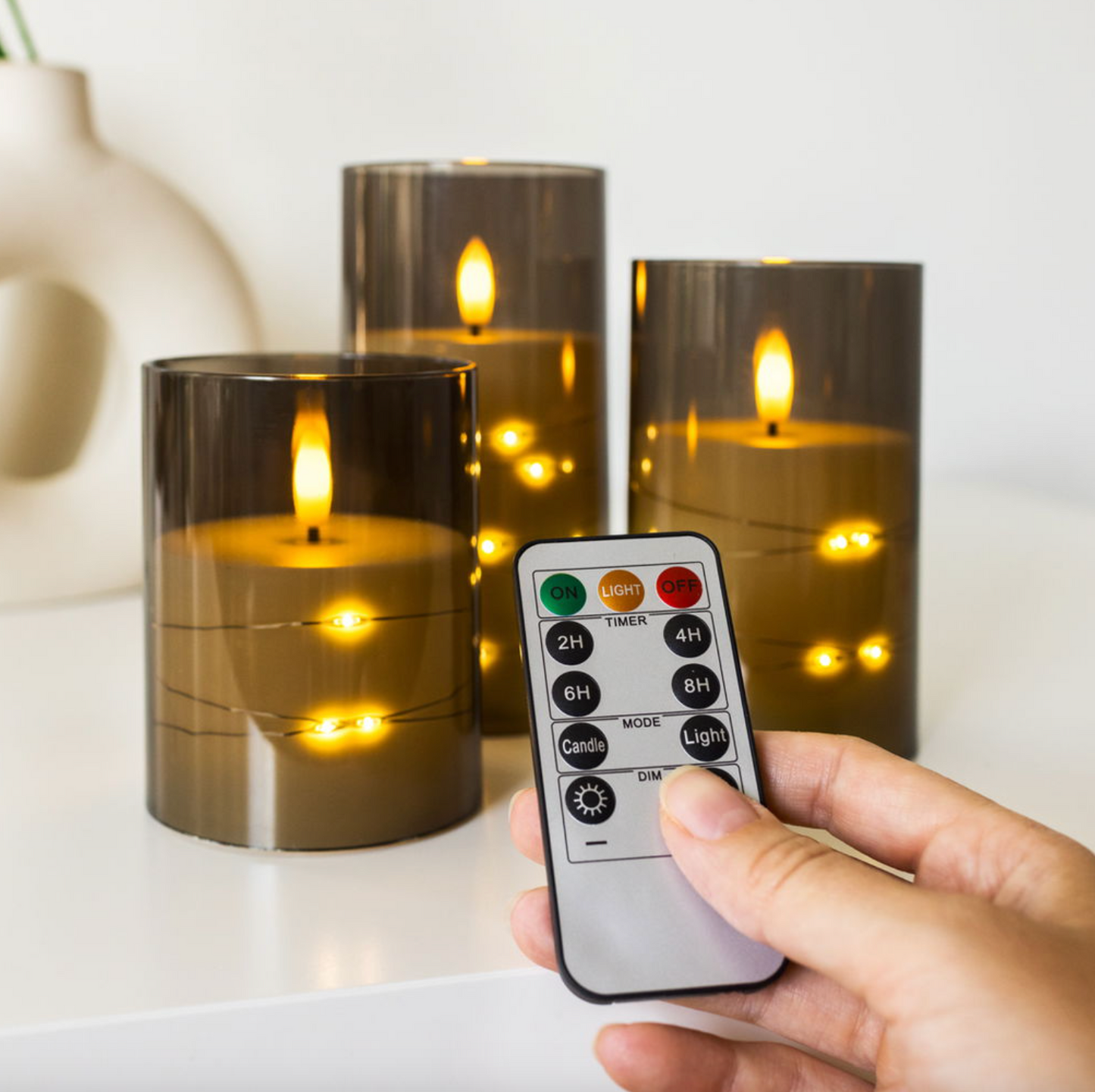 LED-Licht ALMA 3 Stk. mit Fernbedienung