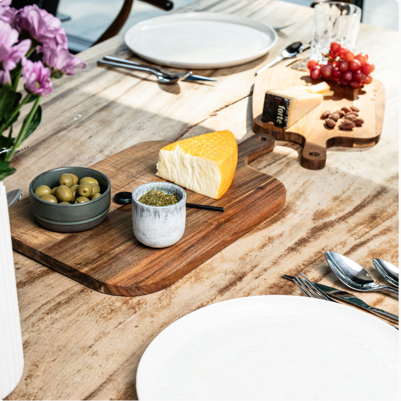 2er-Pack Tapas-Schneidebrett-Set aus Akazienholz