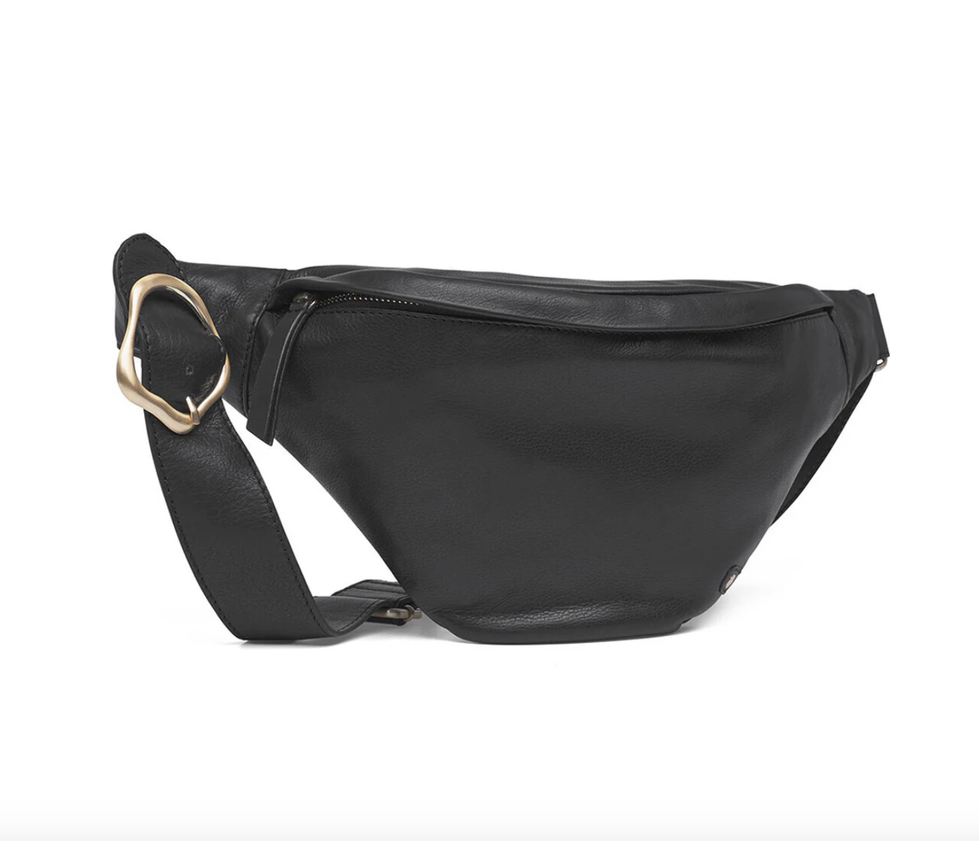Gürteltasche mit Schnalle - Black leather