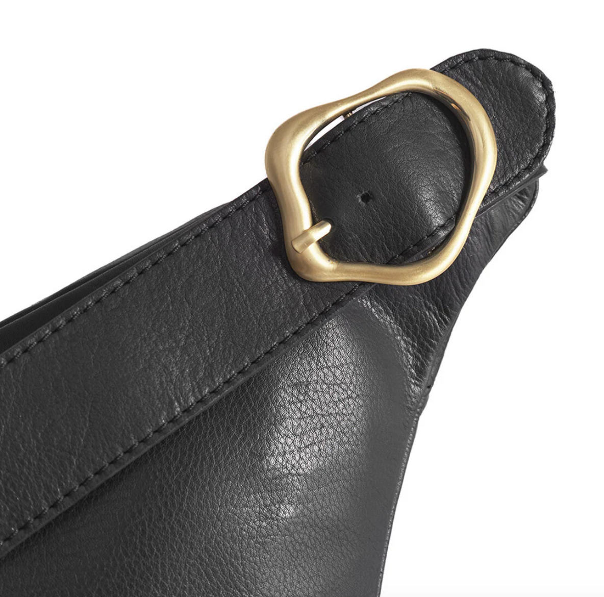 Gürteltasche mit Schnalle - Black leather