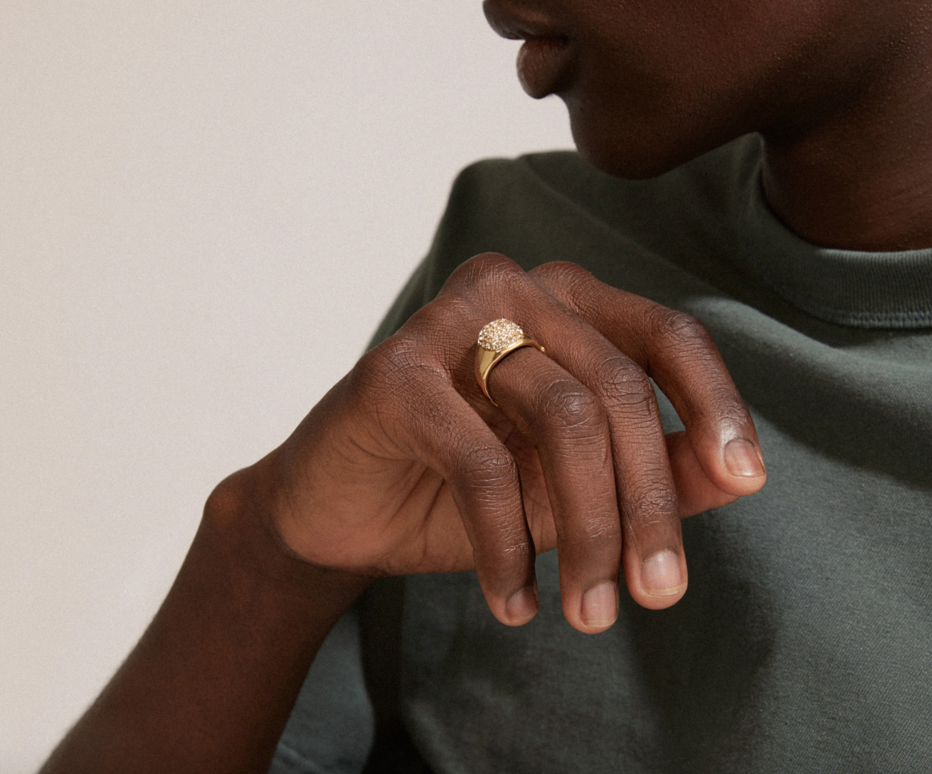 Ring CINDY Kristall - Vergoldet