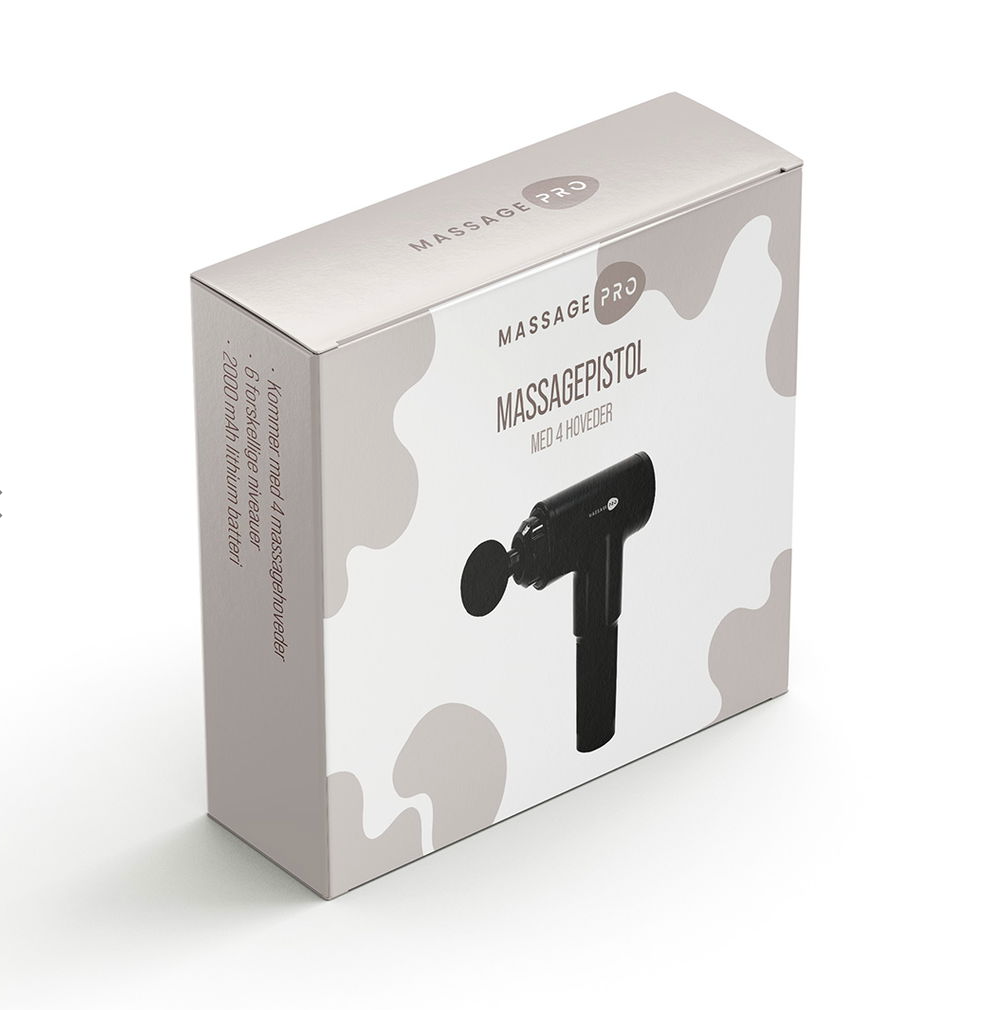 Massagepistole mit 4 Aufsätzen
