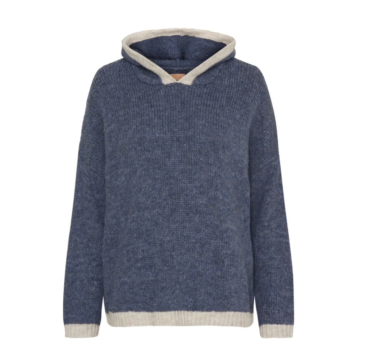 Strick-Hoodie - Jeans blue