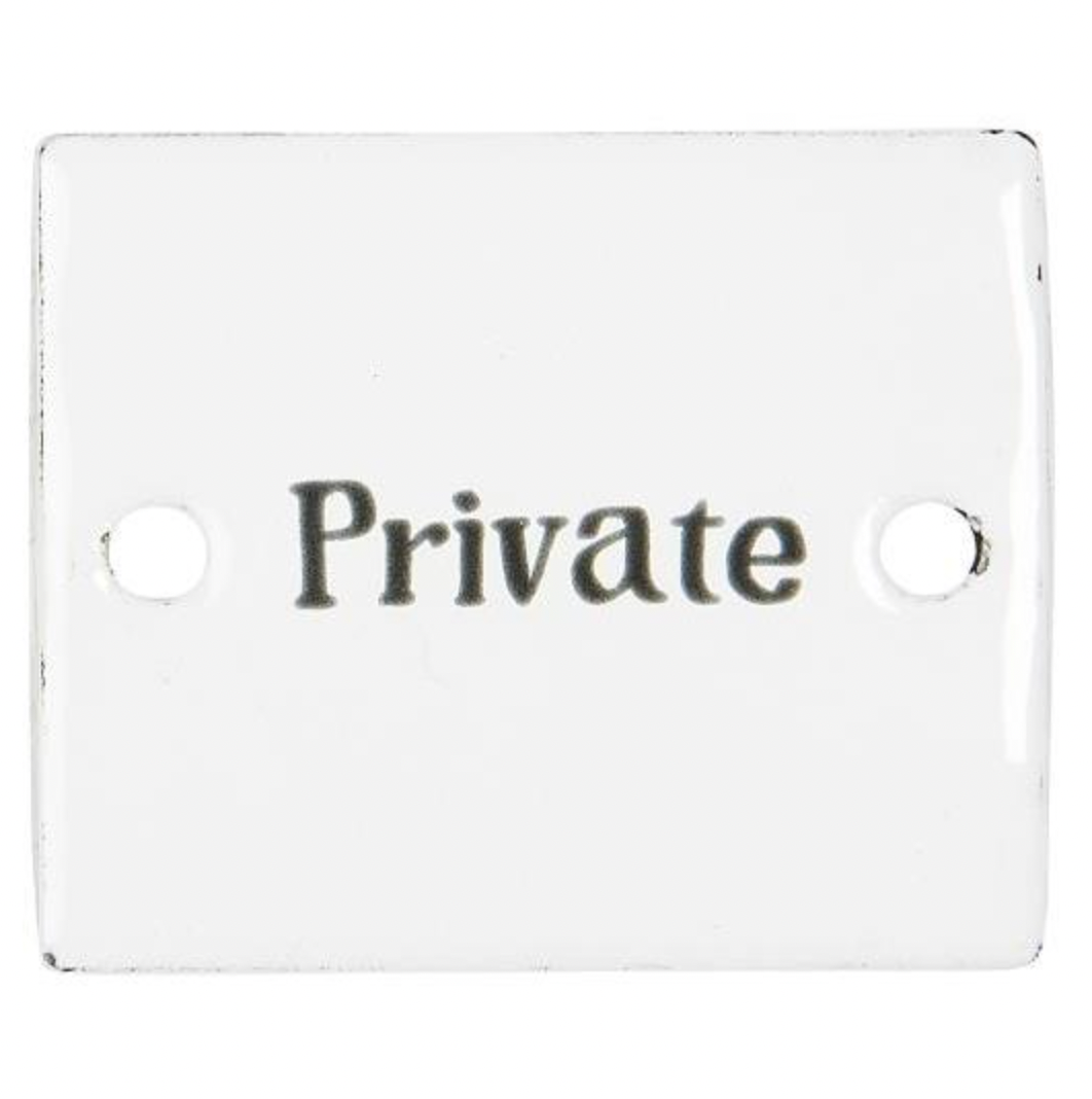 Schild Emaille Private