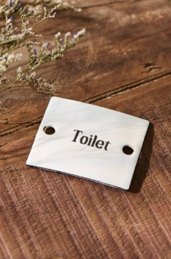 Emailschild Toilette