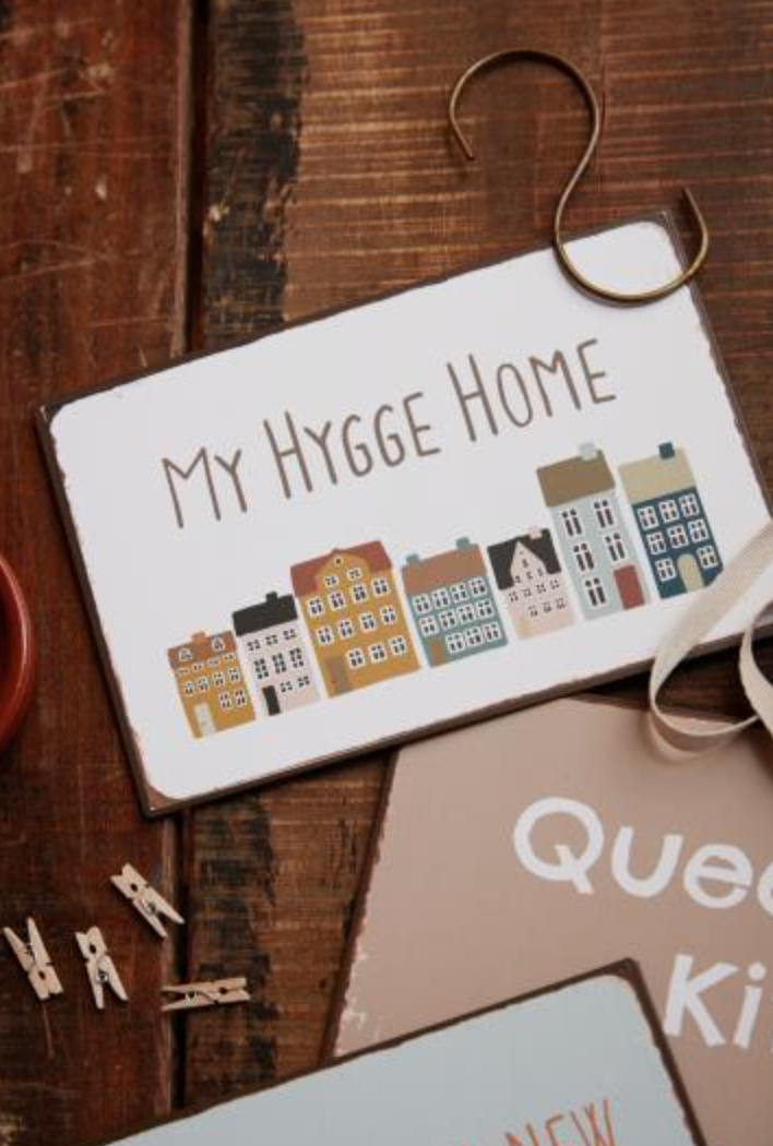 Schild "HYGGE HOME"