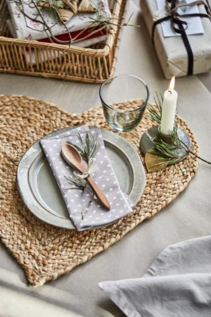 Jute-Platzset - Herz